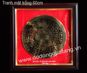 Tranh mặt trống đồng đóng khung 60cm – Đồ đồng quà tặng