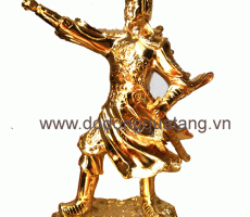 Tượng đồng Trần Hưng Đạo chỉ tay 26cm – tượng mạ vàng