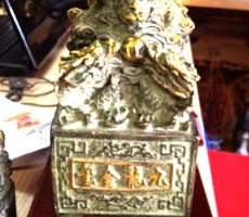 Ấn quan lộc đồng giả cổ 18cm – quà tặng sếp – đồ đồng