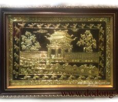 Tranh đồng hà nội – khuê văn các mạ vàng 60x80cm