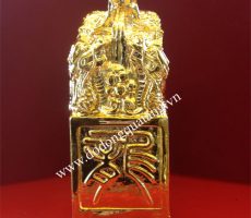 Ân phong thủy bằng đồng mạ vàng 16cm – đồ đồng việt