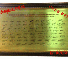 Tranh chữ ký,quà tặng tranh chữ ký Bác hồ 80x130cm