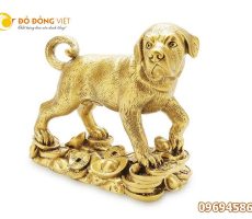 Tượng chó phong thủy bằng đồng, quà tặng linh vật