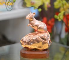 Tượng chuột bằng đồng đỏ- quà tặng linh vật Tết Canh Tý 2020