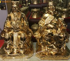 Tượng đồng mạ vàng thần tài – ông địa thờ cúng