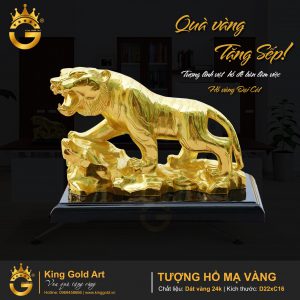Báo giá tượng hổ vàng đại cát- quà vàng cao cấp tại Đồ đồng Việt